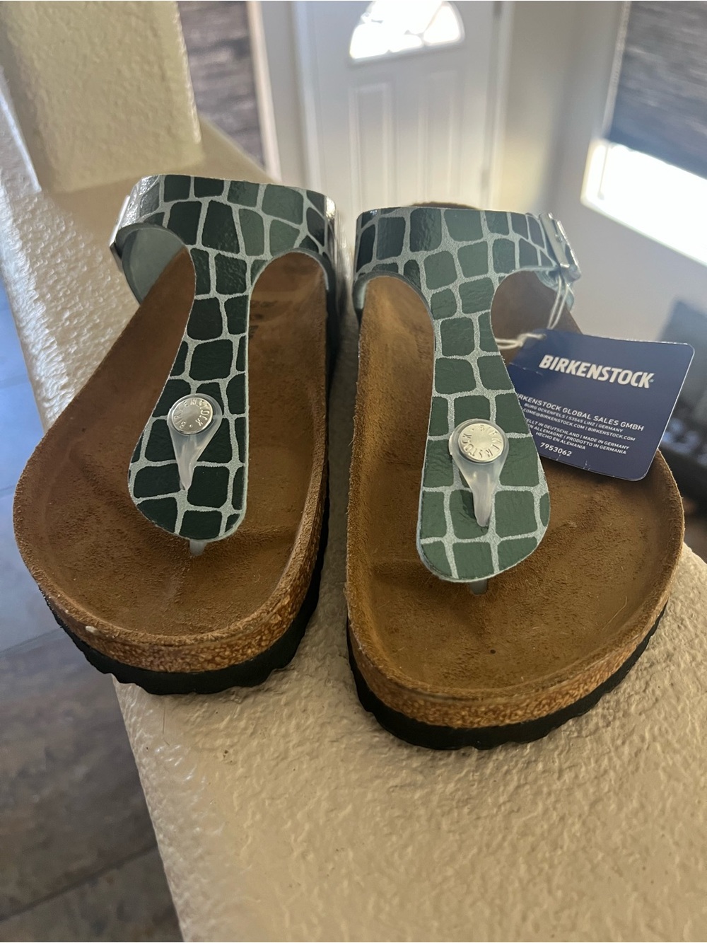 Birkenstock Black Gizeh Thong Sandals with Cork Footbed - Picture 3 of 7